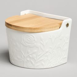 БАНКА ДЛЯ СОЛИ С ДЕР.КРЫШКОЙ LEFARD "MEADOW" 11,5*11*9,5 СМ 450 МЛ