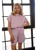 Костюм для девочки летний шорты рубашка