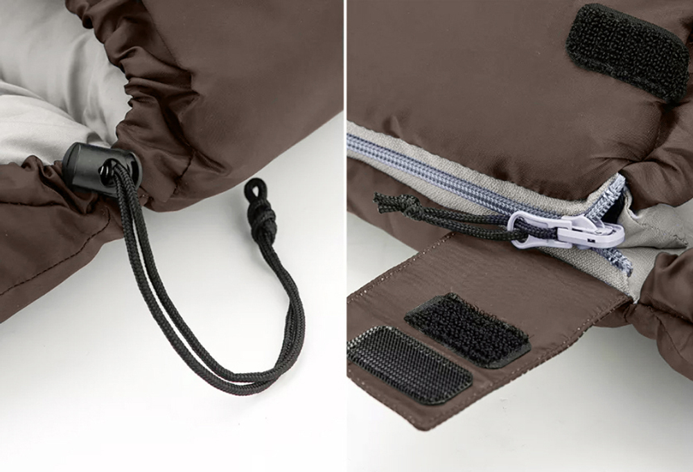 Мешок спальный Naturehike U250S, (190х30)х75 см, (левый) (ТК: 0C), коричневый