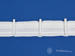 Шторная лента Bandex TANGO 1:1.5 P1, групповые складки, цвет белый (ширина 50 mm)