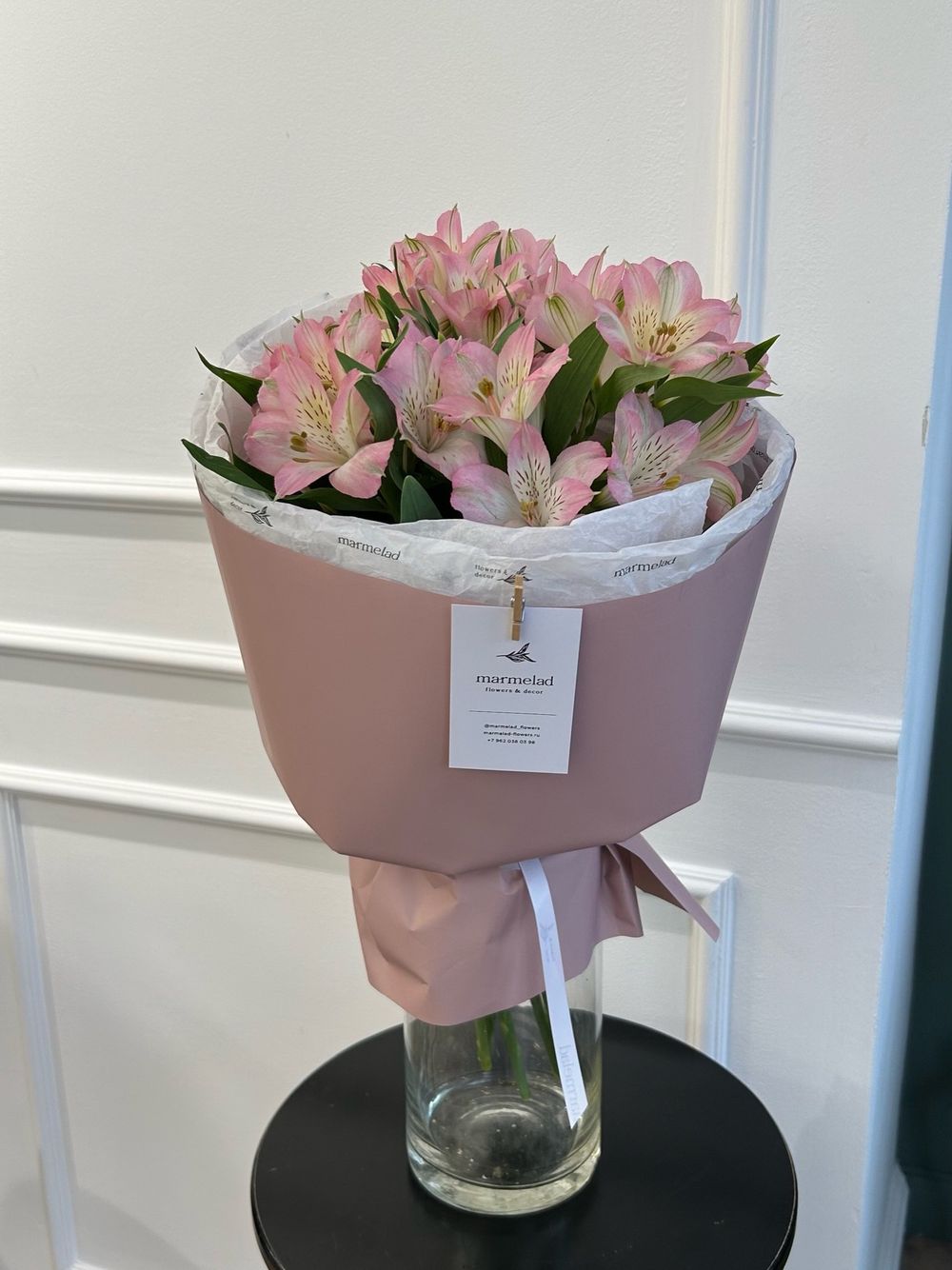 Букет из альстромерии в нежно розовом оттенке