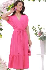 Платье розовое с запахом DStrend (Акция)