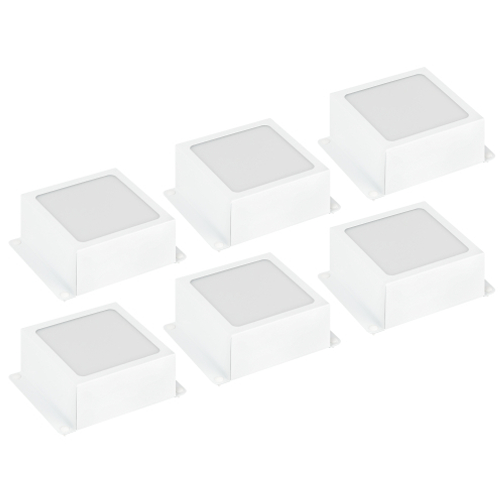 Светильник светодиодный ЭРА Грильято Домино SPO-651-3-4K-W8 8Вт 4000К 84х84мм GL15 100х100 белый