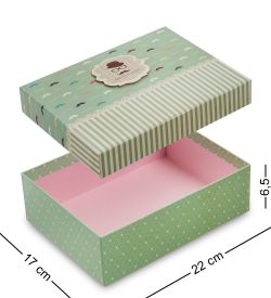 WG-05/2-B Коробка подарочная «Прямоугольник» цв.зеленый
