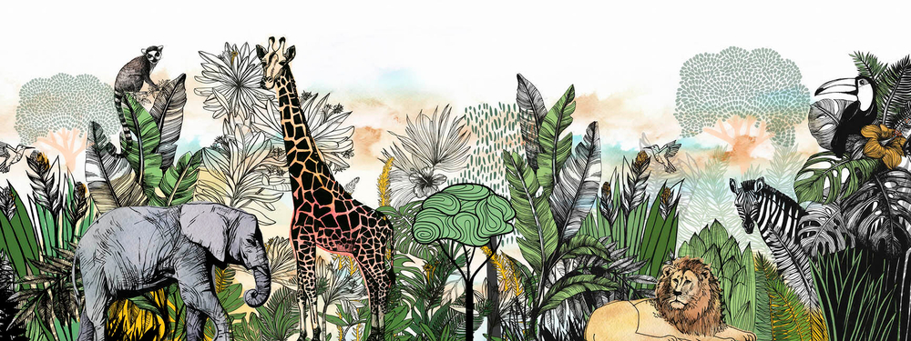 Дизайнерские обои Wall Street Zoo