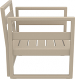 Кресло пластиковое с подушками Siesta Contract Mykonos, бежевый, темно-серый