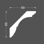 Потолочный плинтус МДФ Deartio под покраску K 1.97.20