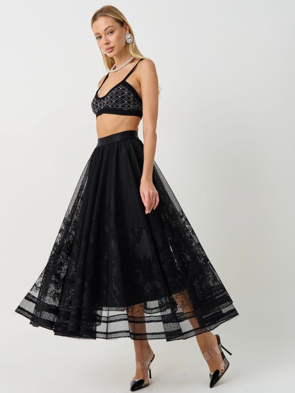 Юбка из гипюра пышная