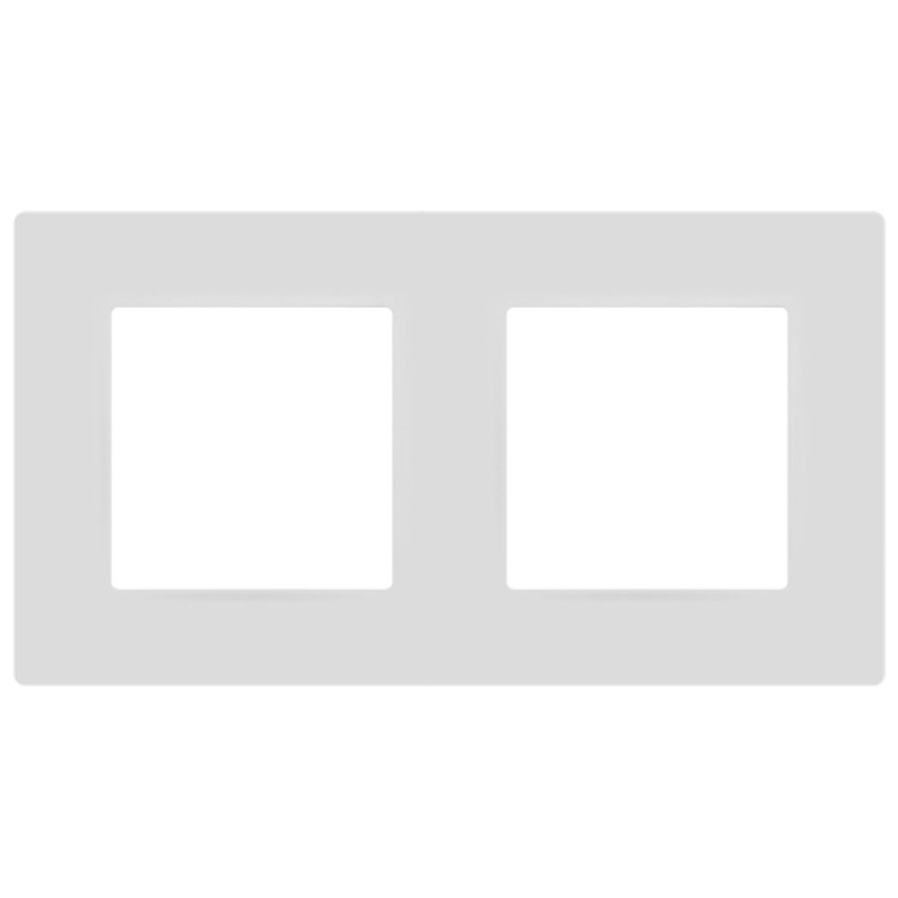 Рамка для розеток и выключателей ЭРА Серия 12 12-5202-01М на 2 поста, Классик, белый матовый