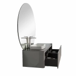 Тумба с раковиной Black&White Universal U915 140 серая