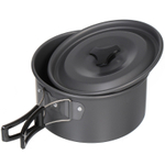 Набор посуды походный, алюминий, 4 пр, котелок с крыш,сотейник,чайник,тряпочка, Турист, Y6-1857