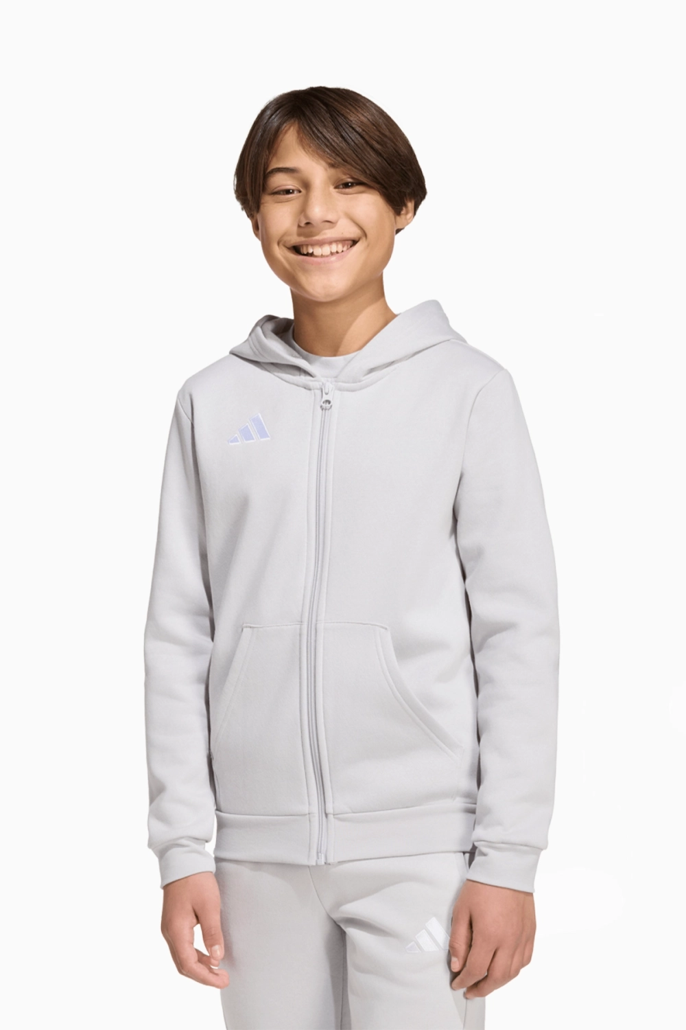 Кофта adidas Entrada 26 Sweat Full-Zip Junior - серый