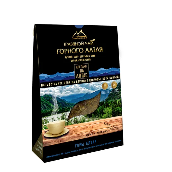 Чай &quot;Горы Алтая&quot; - бодрящий ручной сбор целебных трав 100 гр