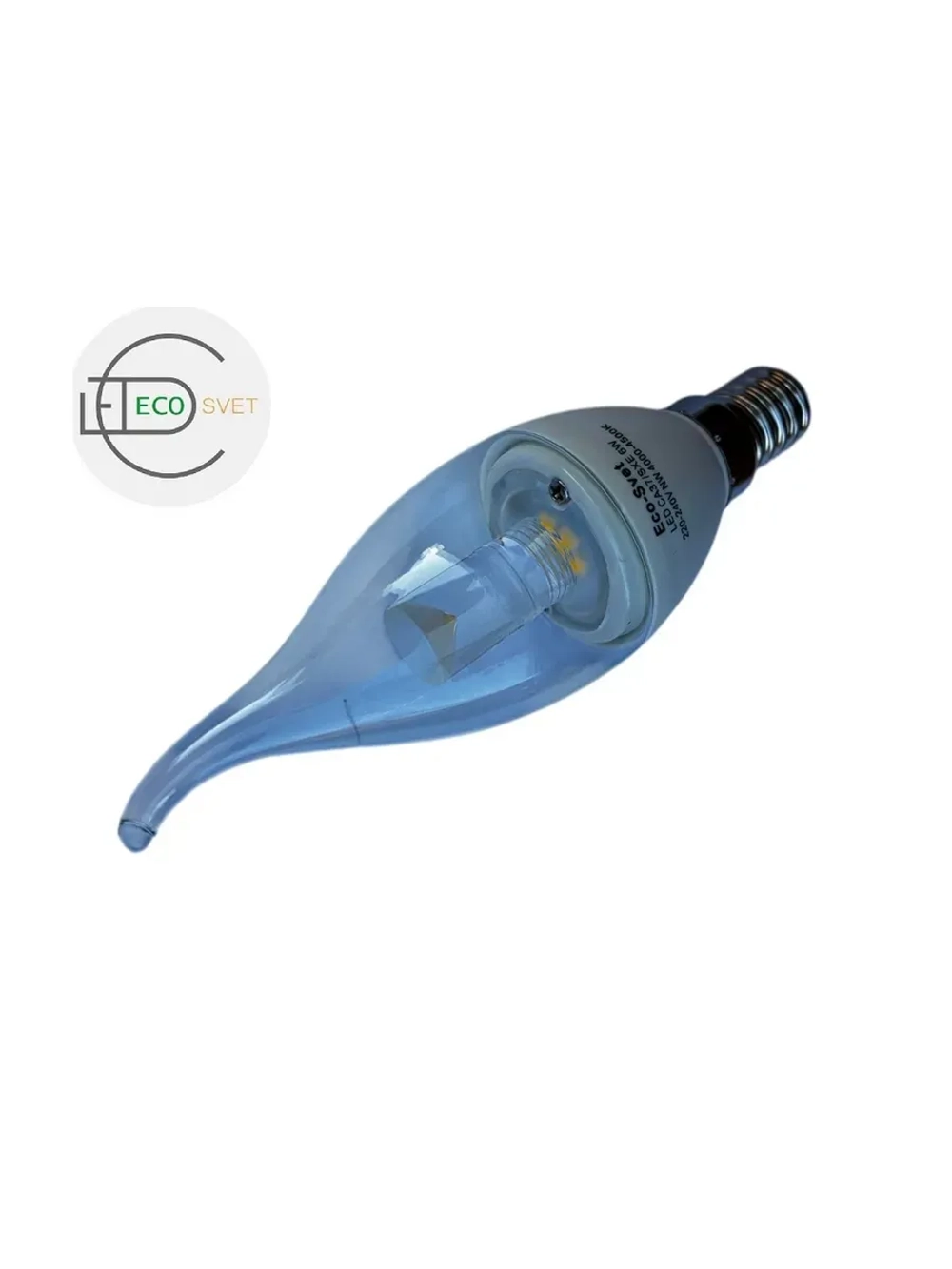 Светодиодная LED лампа CA37 6W E14 нейтр. пр 5шт