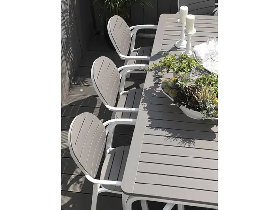 Стол раздвижной Alloro 210-280х100 см, тортора/белый