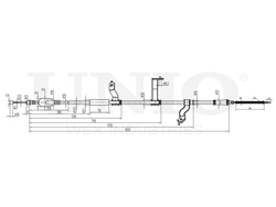 Трос стояночного тормоза задний правый UNIO CAB-60070