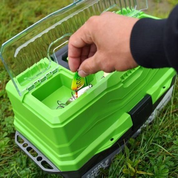 Ящик для снастей NISUS Tackle Box трехполочный зеленый (N-TB-3-G)