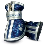 Ботинки для собак синие с "лапками" 40*30*40 мм, размер XS (уп.4 шт.) Триол