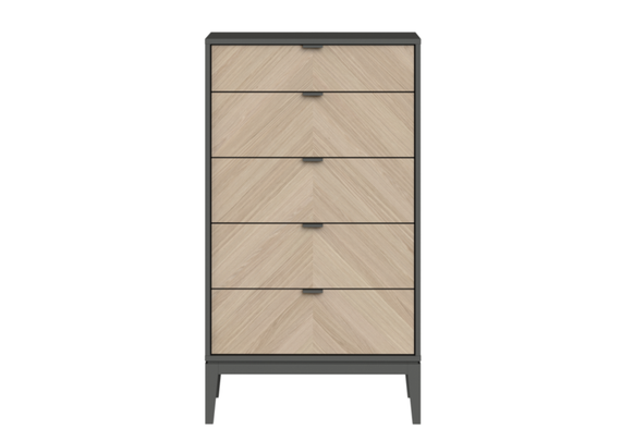 Комод Fjord 5 ящиков (темно-серый)