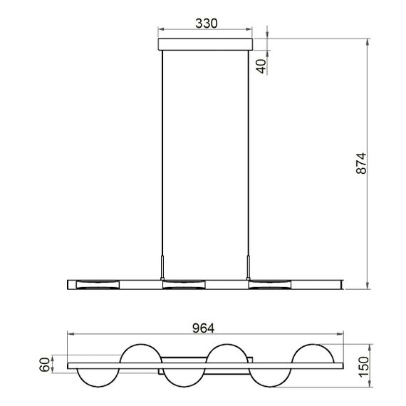 Подвесной светильник Vele Luce Drop VL7194P06
