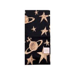 VIVIENNE WESTWOOD ПЛАТОК ЧЕРНЫЙ ПРИНТ ORBS AND STARS С ЛОГОТИПОМ БРЕНДА