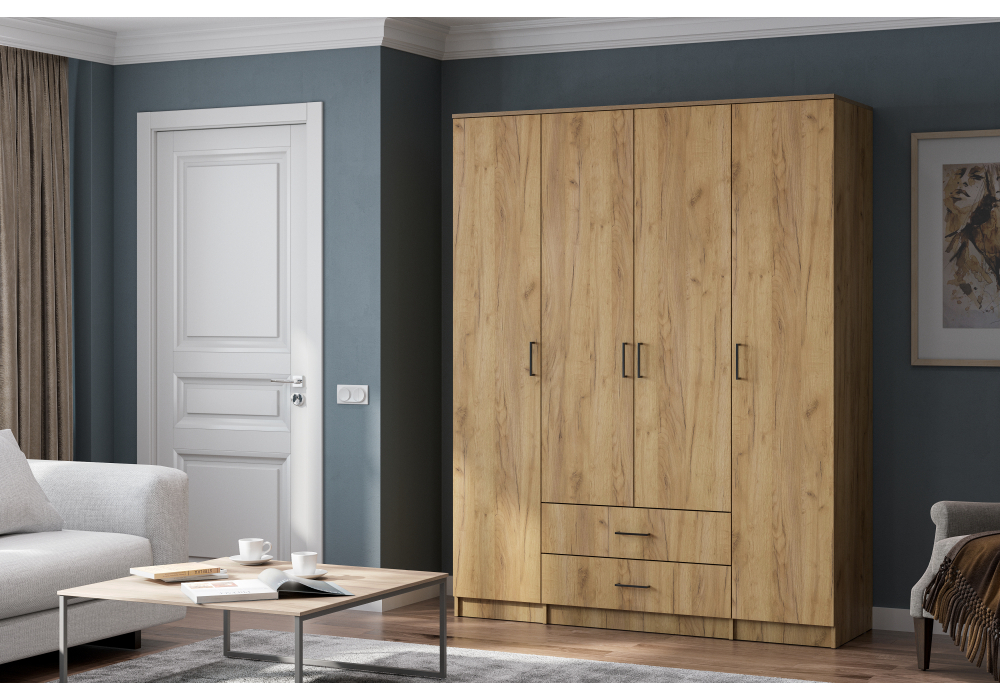 Шкаф Woodville Валетта дуб золотой