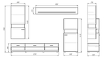 Гостиная Неворк Венге 0854 BS / Дуб Винтаж Оксид 5194 SN 313*50*198 см,    Фиеста