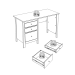 Стол письменный Сага 120х56х76,7 см, серый/ясень