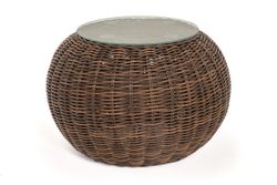 "Барселона" кофейный столик из искусственного ротанга, цвет коричневый