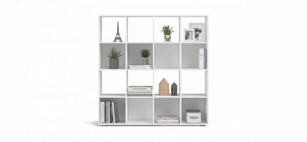 Стеллаж ЛЮКС 4х4 Белый снег