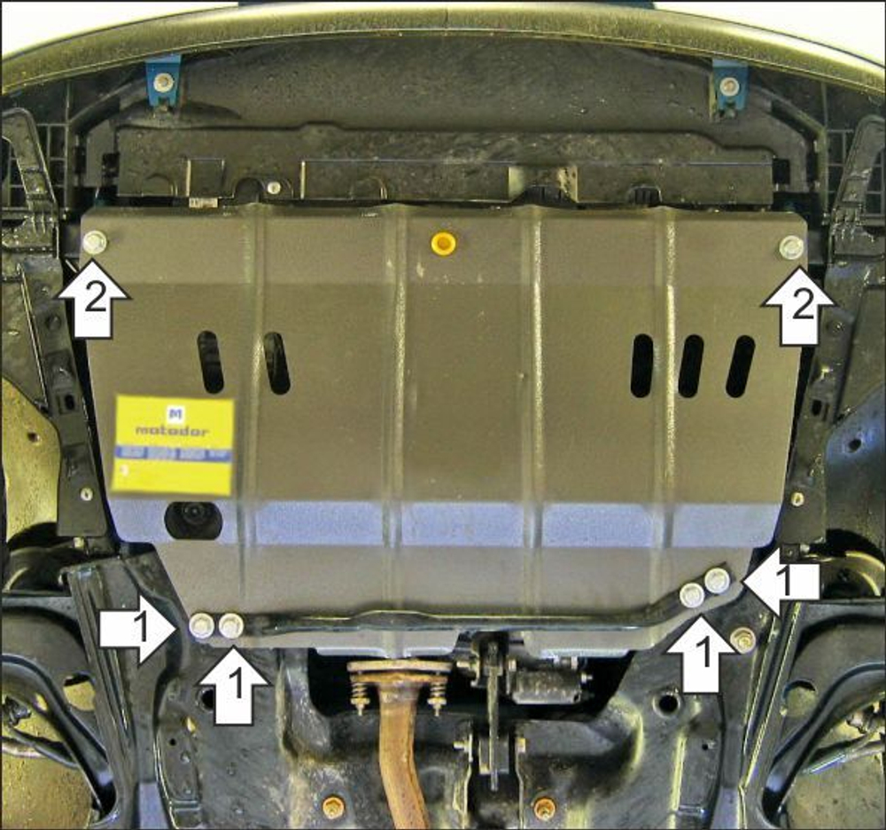 Защита стальная 2 мм двигателя для Citroen C3 Picasso; Peugeot 207 Motodor.71603