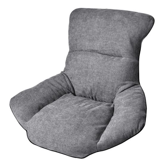 Кресло HUG тёмно-серый, экокожа, шенилл