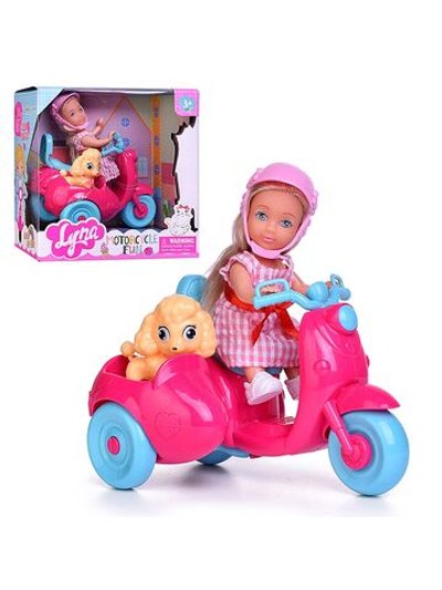 Кукла Леди байк с аксессуарами розовый (4608)