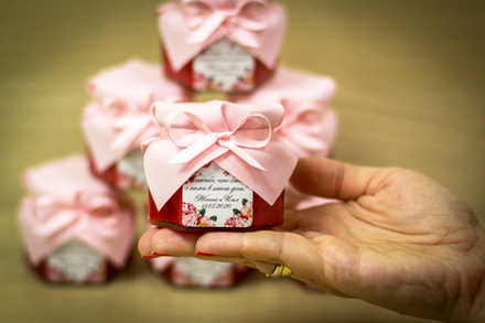 Бонбоньерка с крем-медом на свадьбу, 140 грамм