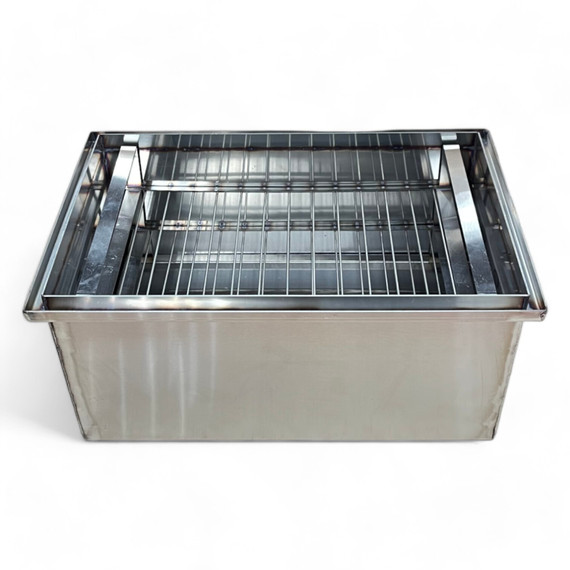 Коптильня 2в1 из нержавейки, 50x30x25 см, уценка #6759 в Комсомольске-на-Амуре