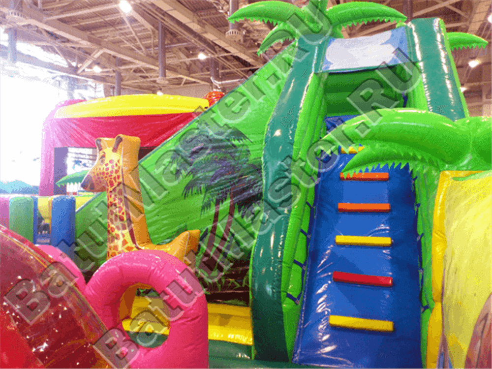 Надувной коммерческий батут "Джунгли"