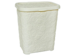 Корзина для стирального порошка 6л "Ажур", цвет кремовый