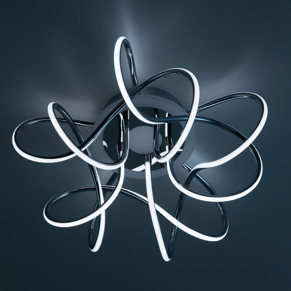 Citilux Джемини Смарт CL229A151E RGB Умная люстра Хром