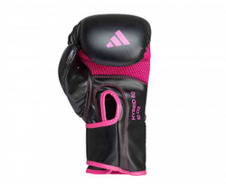 Перчатки боксерские Hybrid 80 черно-розовые adiH80