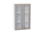 Шкаф верхний с 2-мя остекленными дверцами Лофт