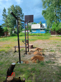 Монтаж уличной шведской стенки Sv Sport (3 вертикальных столба)