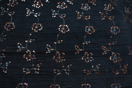 Вельвет вышивка-пайетки