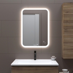 Зеркало MIXLINE "Колорит" ЭКОНОМ 500*700 (ШВ) сенсорный выкл, светодиодная подсветка, универс.крепеж