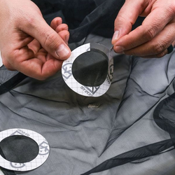 Круглые сетчатые заплатки для ремонта одежды и снаряжения Mesh Patches - 2 шт, Ø 7,6 см