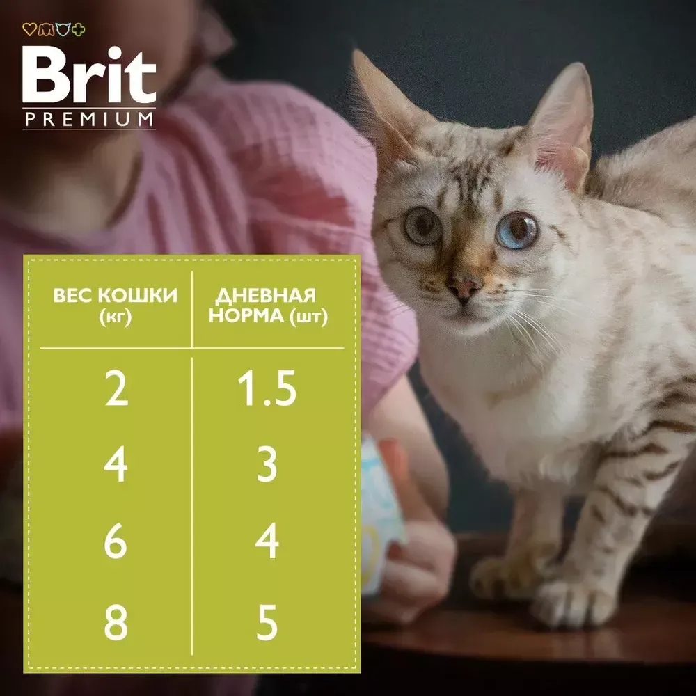 Пауч Brit Premium для взрослых стерилизованных кошек, ягнёнок и говядина в соусе Пауч Brit Premium для взрослых стерилизованных кошек, ягнёнок и говядина в соусе