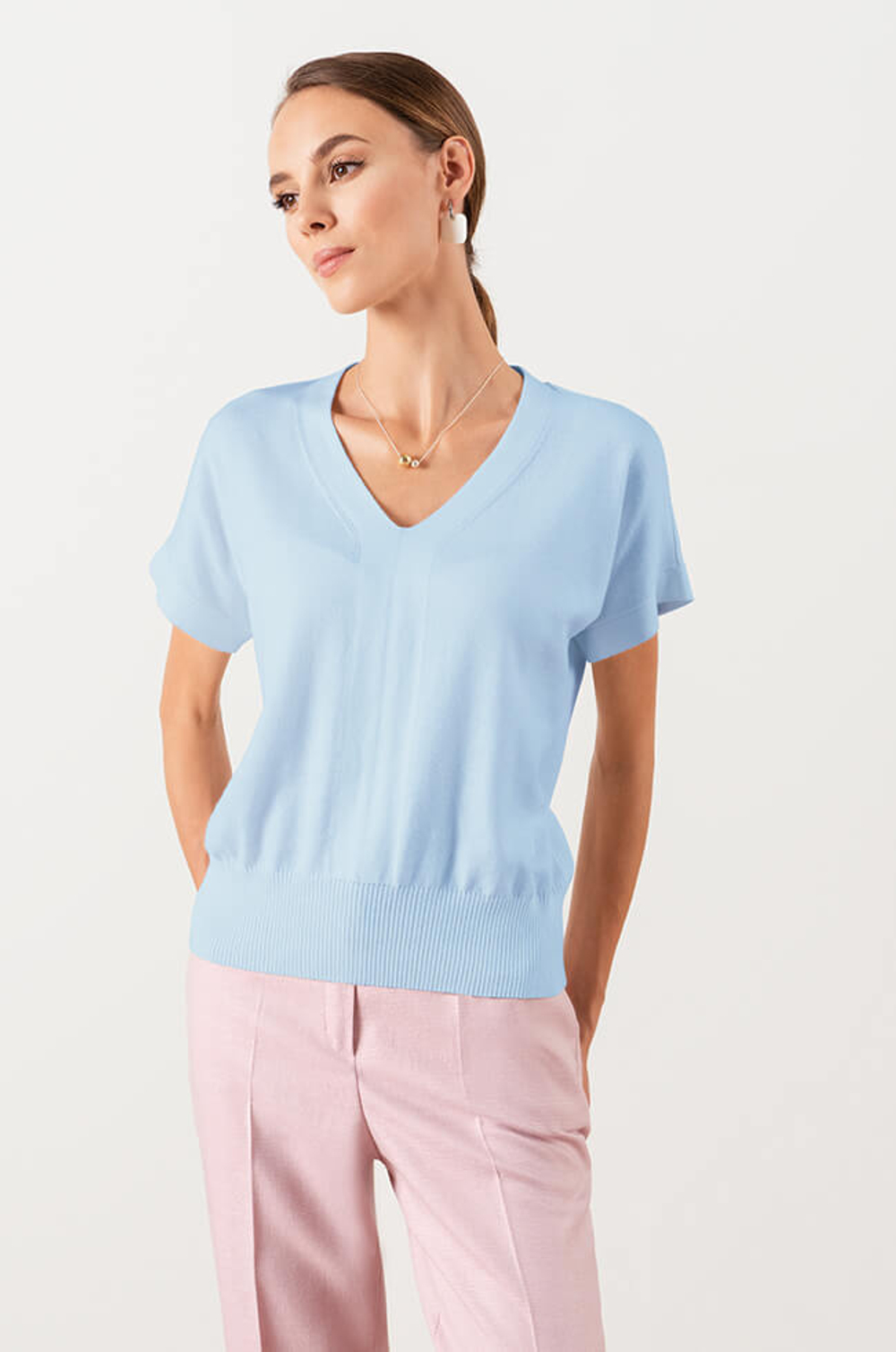 23006 Джемпер женский (голубой)