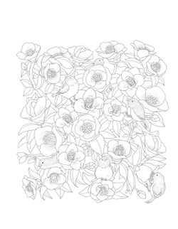 Sunlight of a spring day. Coloring Book