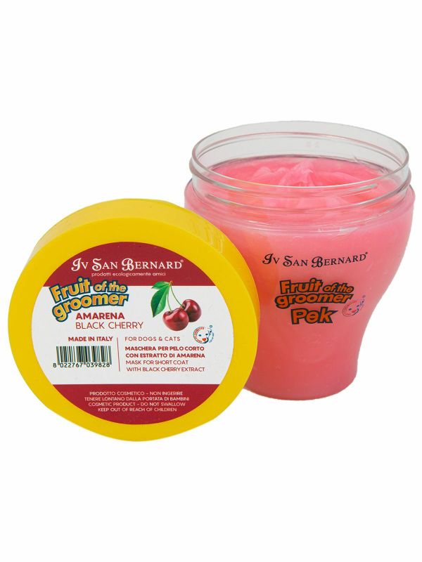 Восстанавливающая маска Iv San Bernard Fruit of the Grommer Black Cherry для короткой шерсти с протеинами шелка