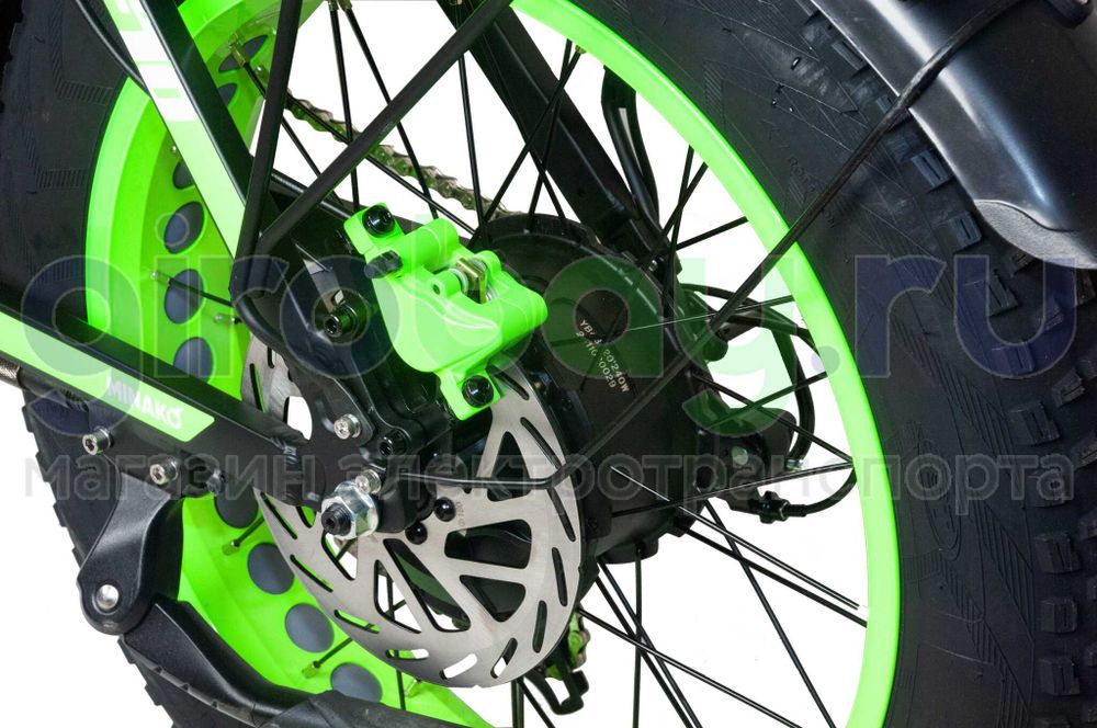 Электровелосипед Minako F10 Pro 2025 года (48V/20Ah) - Салатовый обод фото №6