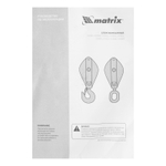 Блок монтажный с крюком, 0.5 т Matrix